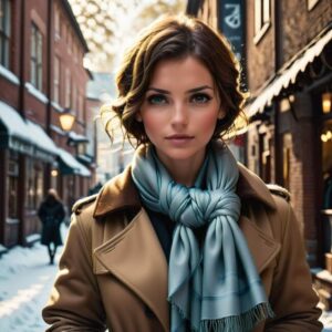 Inspiracje apaszka jako element stylizacji z płaszczem
